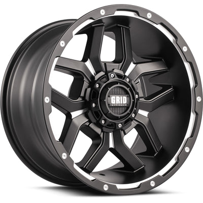 Grid GD07 Black Milled Wheel