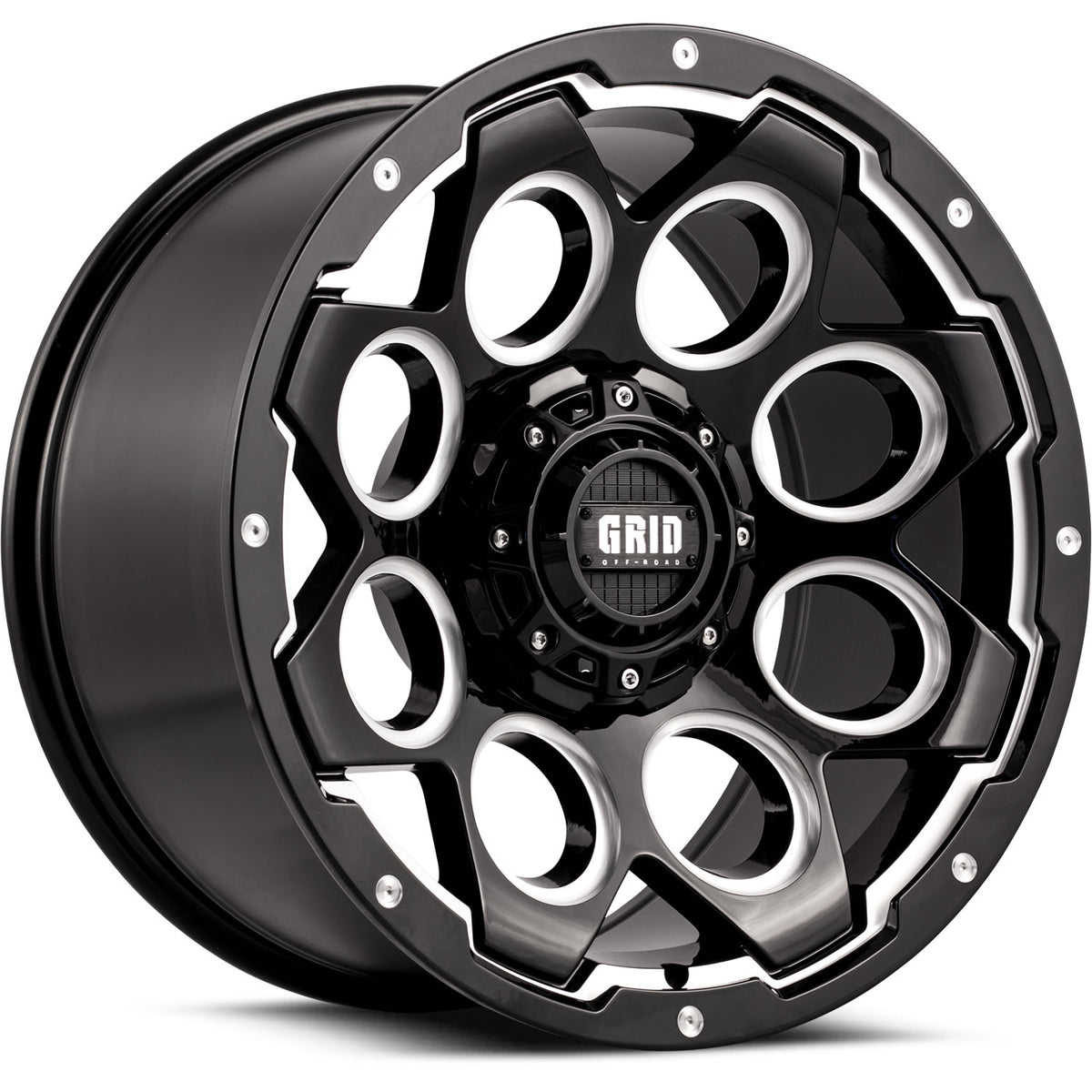 Grid GD08 Black Milled Wheel