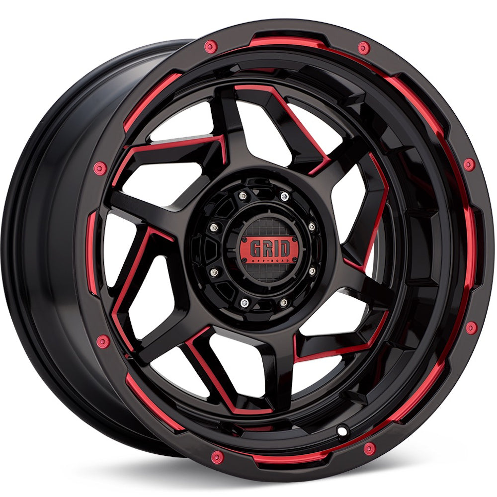 Grid GD14 Black Red Milled Wheel