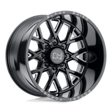 Black Rhino GRIMLOCK 22x11.5 -44mm Gloss Black & Milled