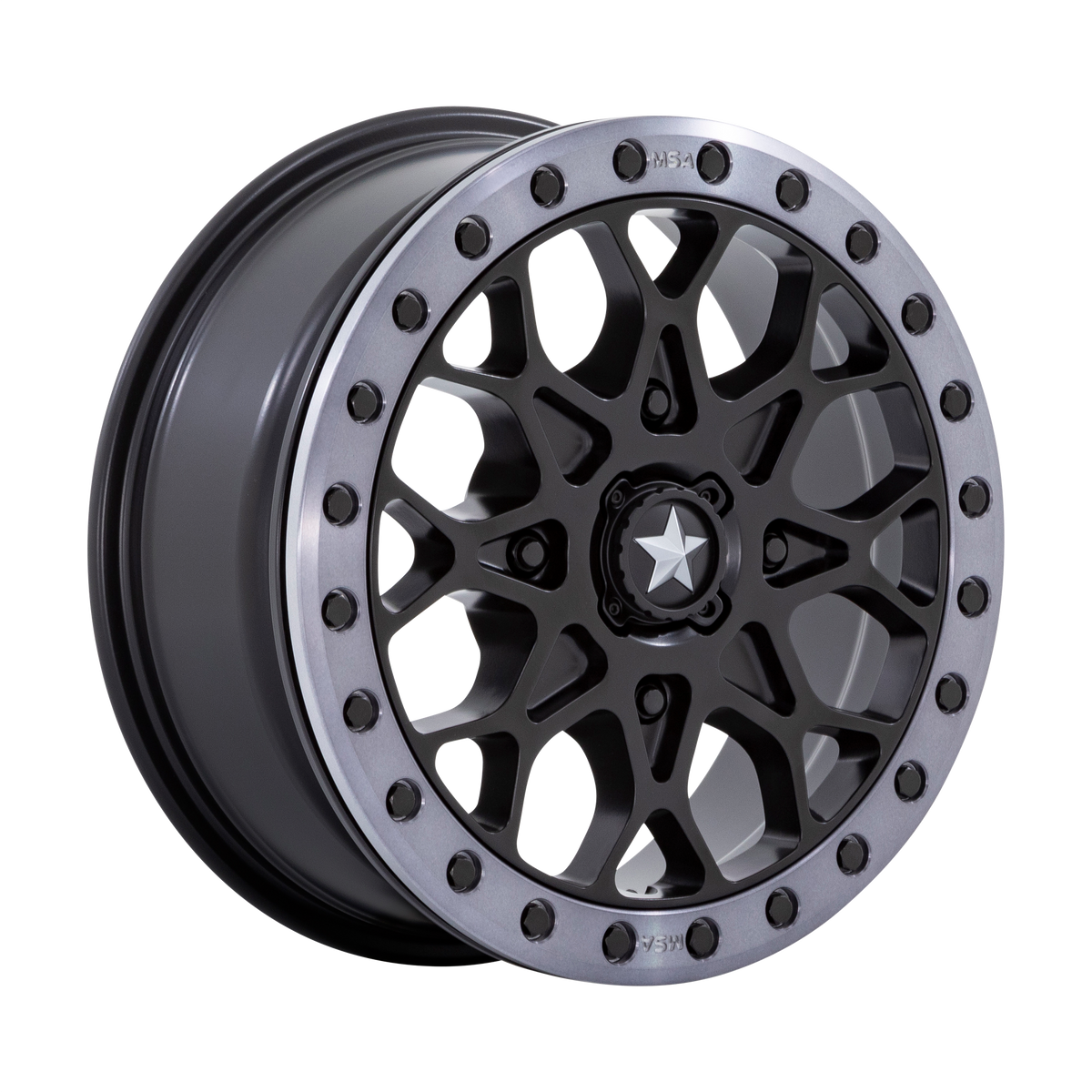 MSA Offroad Wheels M48 PORTAL BEADLOCK Black wheel