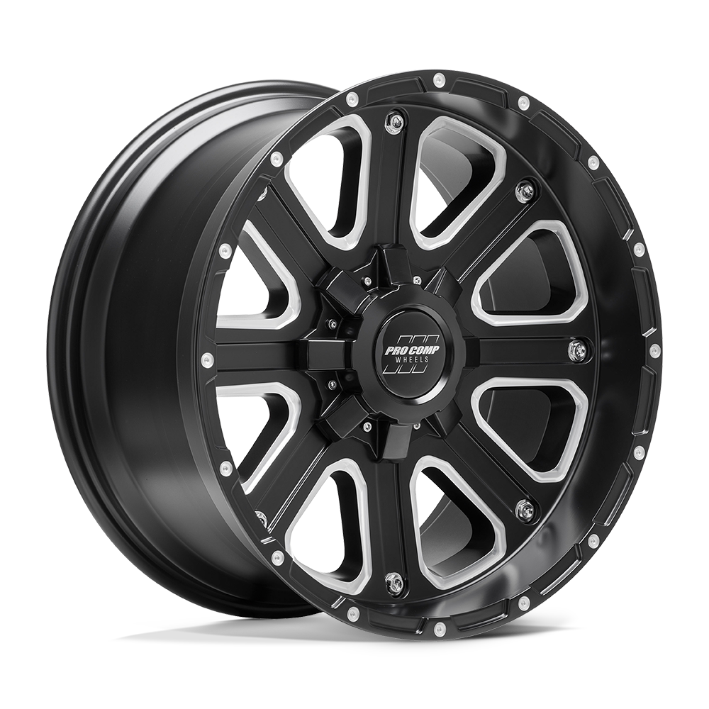 Pro Comp Pa72 Axis 17x9 -6mm Satin Black Milled – TFS Wheels