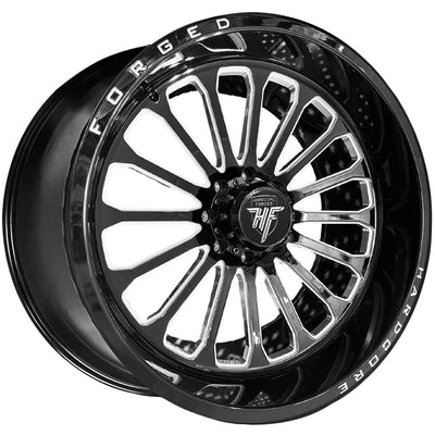 Hardcore Forged Trump Black Milled Wheel