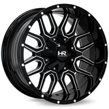 Hardrock Offroad Commander 20x10 0mm Gloss Black with Milled Spokes