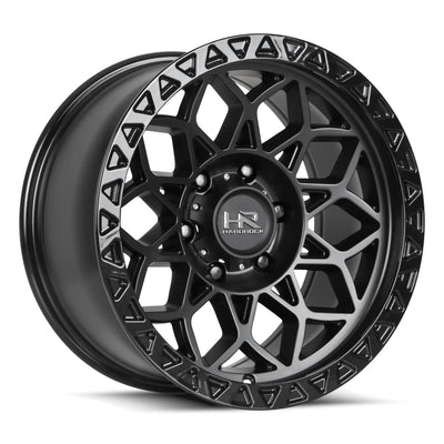 Hardrock Offroad H108 17x9 +1mm Matte Black with Black Beadlocks