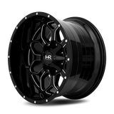 Hardrock Offroad Indestructible 20x10 0mm Gloss Black with Milled Spokes