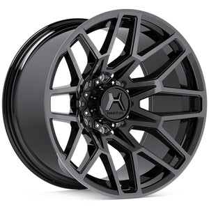 Hartes Metal Offroad Crossbow Gloss Black Machined Spoke Faced with a Dark Tint Wheel