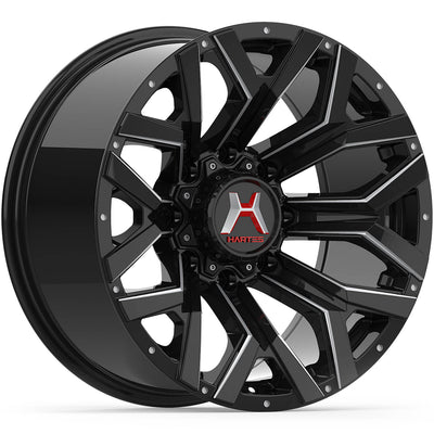 Hartes Metal Offroad Hawkish Black Milled Wheel