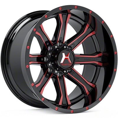 Hartes Metal Offroad Strike Black Red Machined Wheel