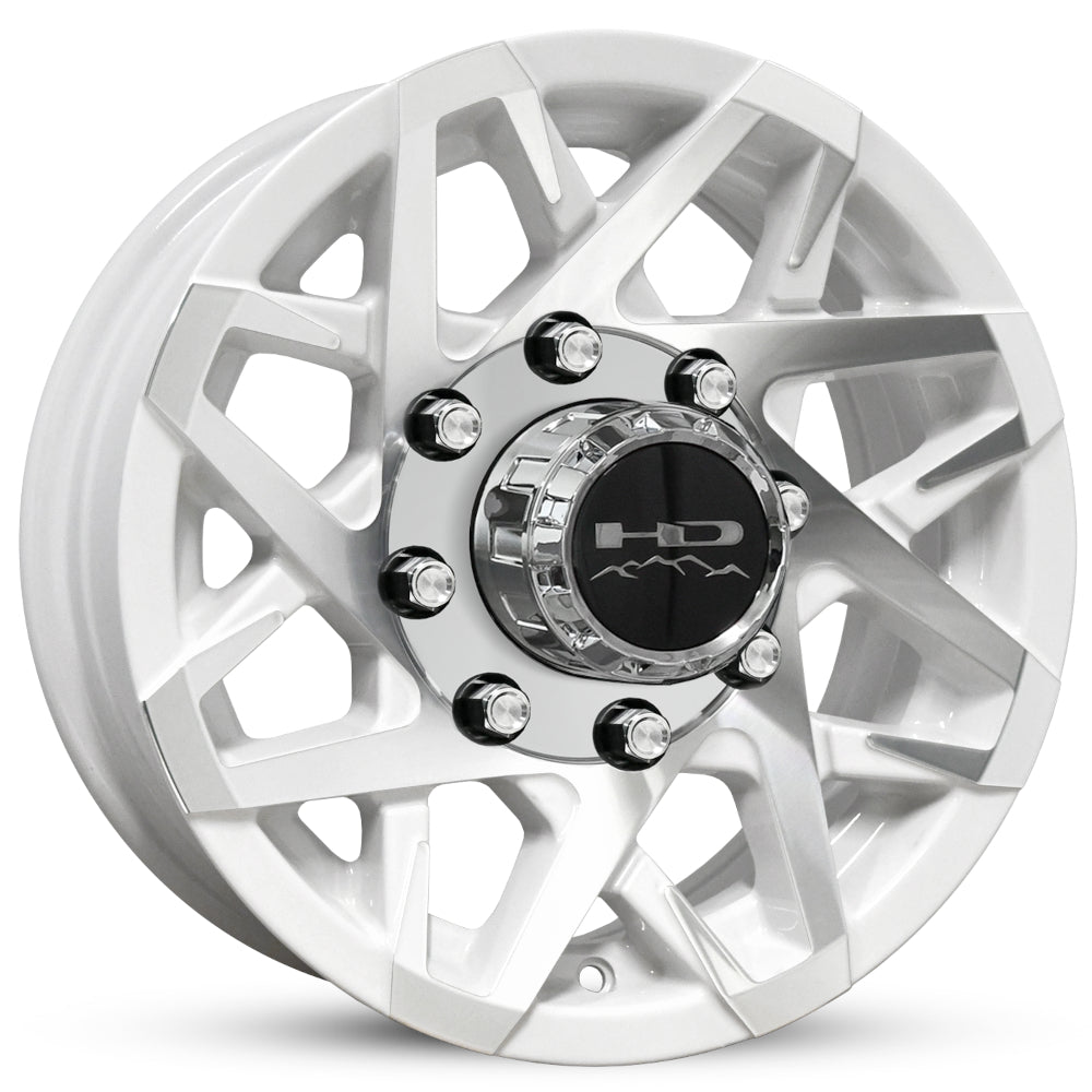 HD Canyon Trailer White Machined Wheel