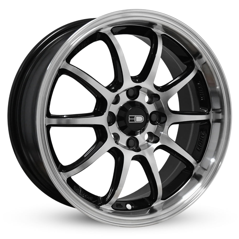 HD Clutch Black Machined Wheel