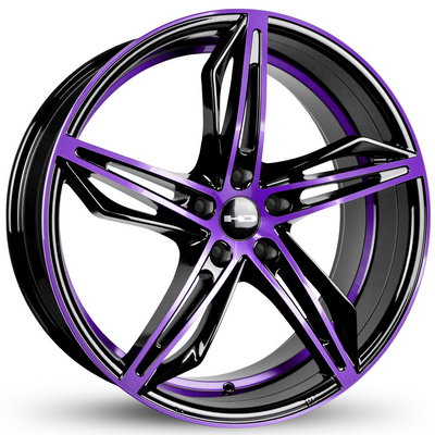 HD Fly-Cutter Black Purple Machined Wheel