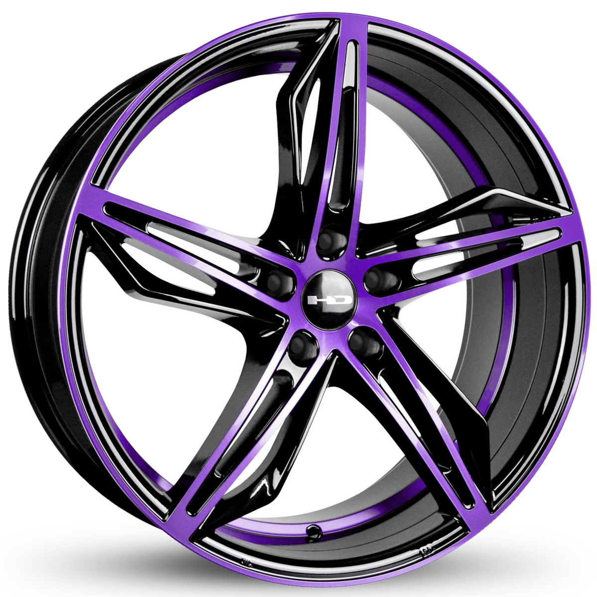 HD Fly-Cutter Black Purple Machined Wheel