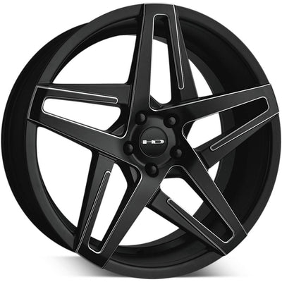 HD Hairpin Black Milled Wheel