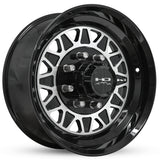 HD HDT Trailer Black Machined Wheel