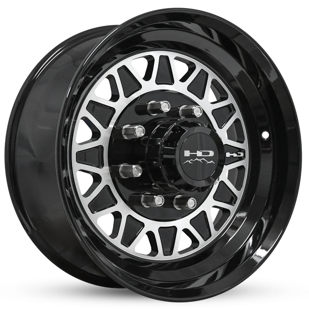 HD HDT Trailer Black Machined Wheel