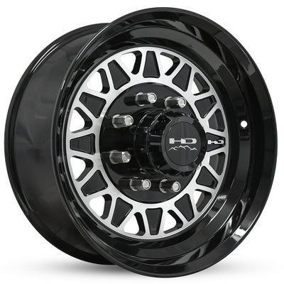 HD HDT Trailer Black Machined wheel