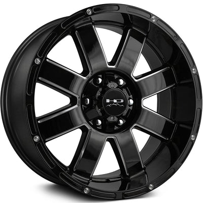 HD Offroad 8-Point Black Milled Wheel
