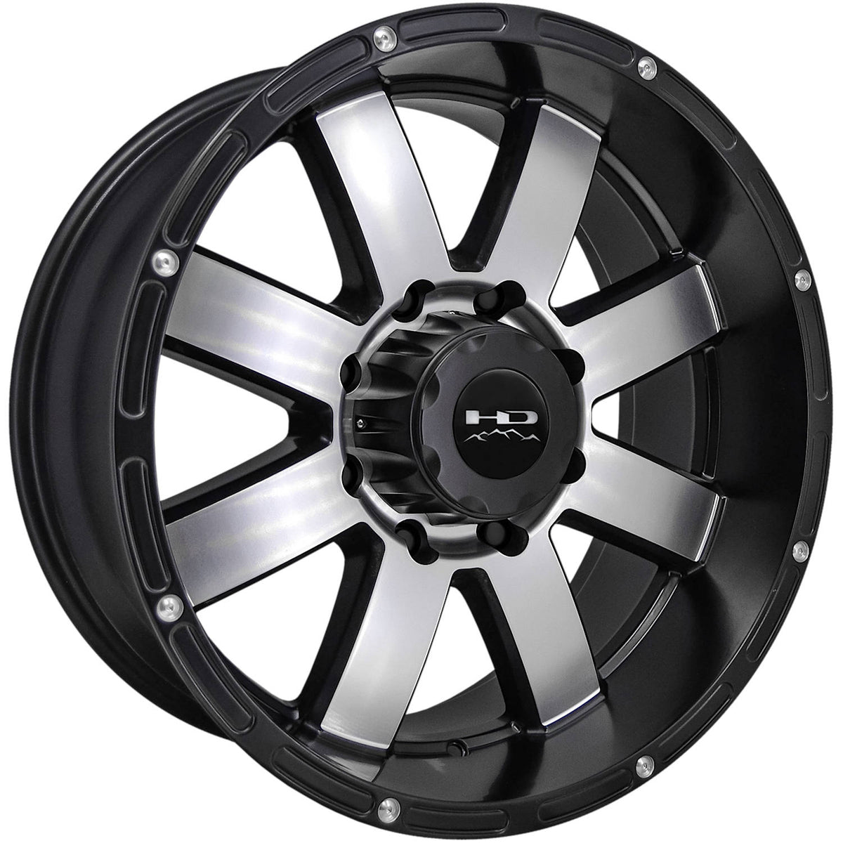 HD Offroad 8-Point Black Machined Wheel