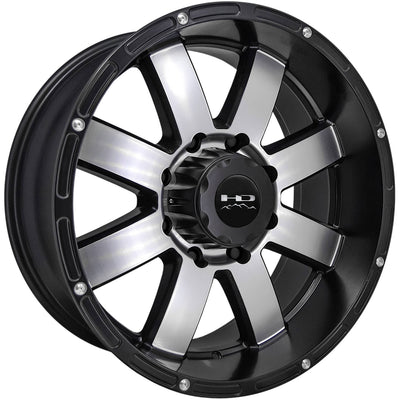 HD Offroad 8-Point Black Machined Wheel