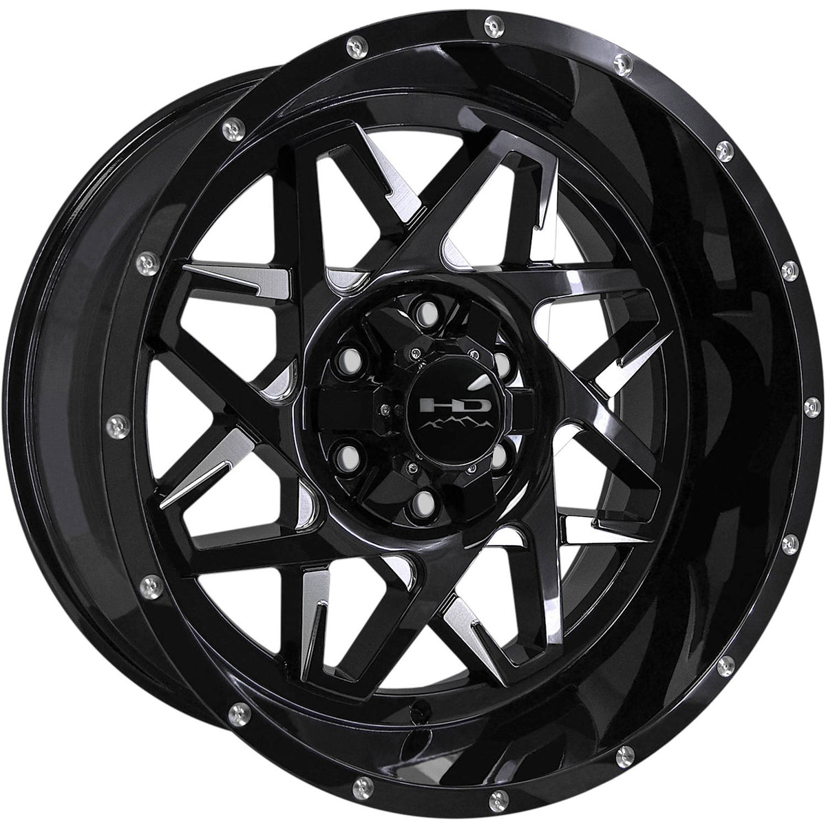 HD Offroad Caliber Black Milled Wheel