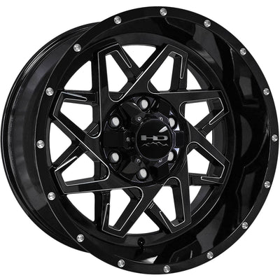 HD Offroad Caliber Black Milled Wheel