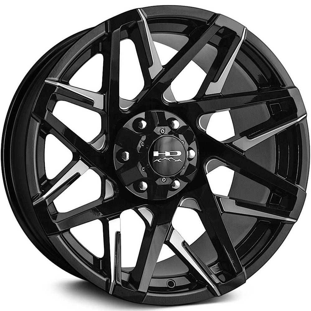 HD Offroad Canyon Black Milled Wheel
