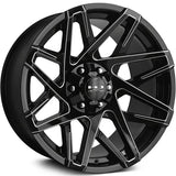 HD Offroad Canyon Black Milled Wheel