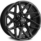 HD Offroad Canyon Black Milled Wheel