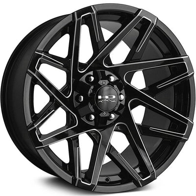 HD Offroad Canyon Black Milled Wheel