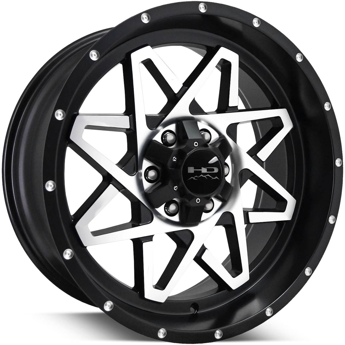 HD Offroad Gridlock Black Machined Wheel