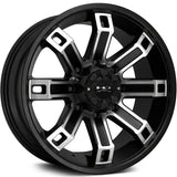 HD Offroad Hollow Point Black Milled Wheel