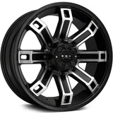 HD Offroad Hollow Point Black Milled Wheel