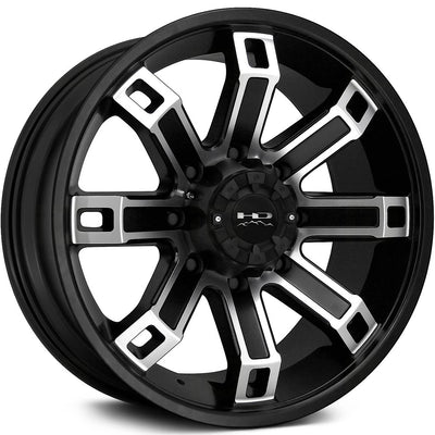 HD Offroad Hollow Point Black Milled Wheel