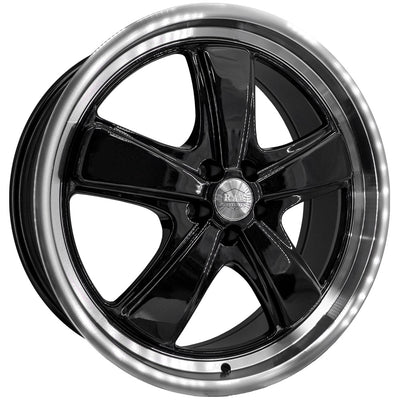 HD P1 Classic Black Machined Wheel
