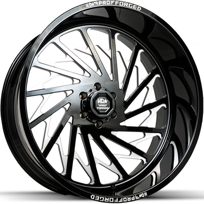 HD-PRO Forged Hawker Black Milled Wheel