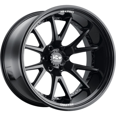 HD-PRO LHD PRO 1 17x11 -33mm Matte Black with Gloss Black Lip