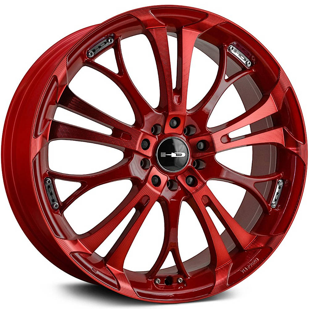 HD Spinout Red Machined Wheel