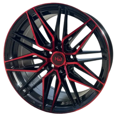 Hemi Wheels HM10 Black Red Machined Wheel