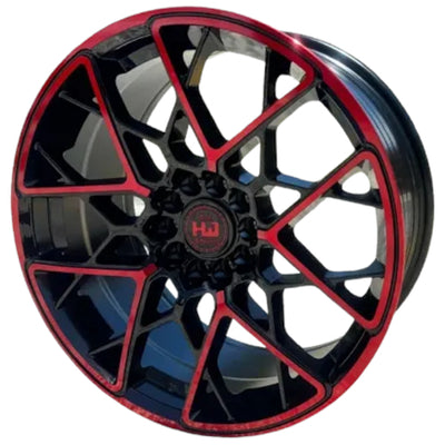 Hemi Wheels HM12 Black Red Wheel