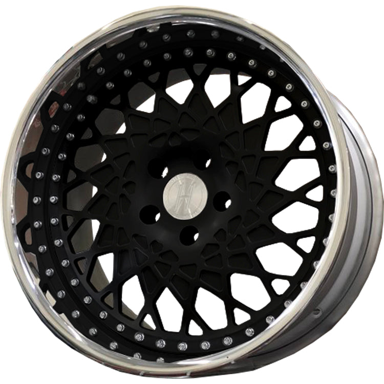 Heritage Fuji Directional Black Polished Wheel