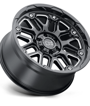 Black Rhino HOLLISTER 18x9.5 -18 Gloss Black with Milled Spokes