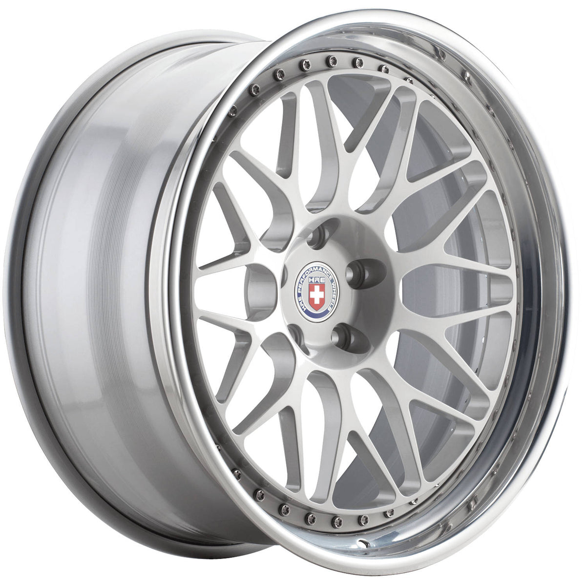 HRE 300 Silver Polished Wheel