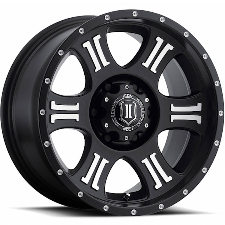 Icon Alloys Shield Black Machined Wheel
