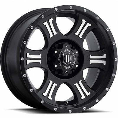 Icon Alloys Shield Black Machined Wheel
