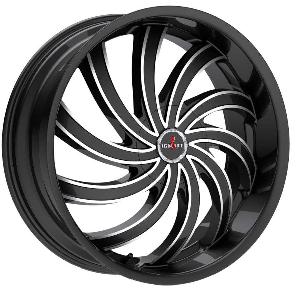 Ignite Flame Black Milled wheel