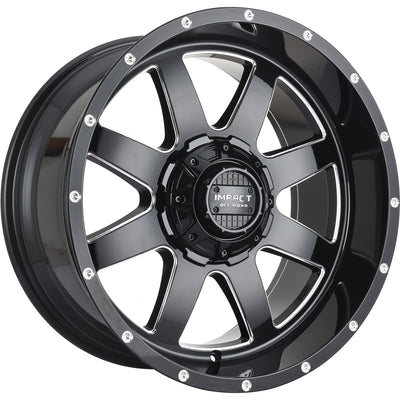 Impact Offroad 804 Black Milled Wheel