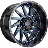 Impact Offroad 811 Black Blue Milled Wheel