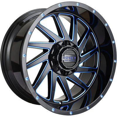Impact Offroad 811 Black Blue Milled Wheel