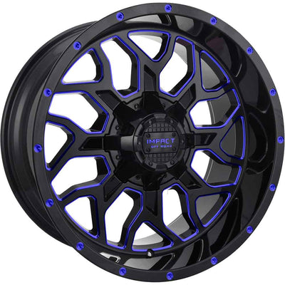 Impact Offroad 813 Black Blue Milled Wheel